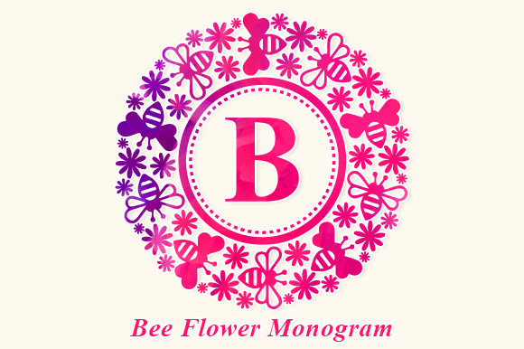 Bee Flower Monogram: An Elegant Decorative Typeface