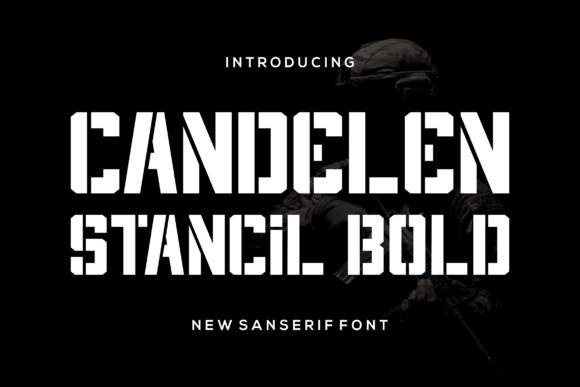 Candelen: A Bold, Modern Stencil Font for Strong Designs