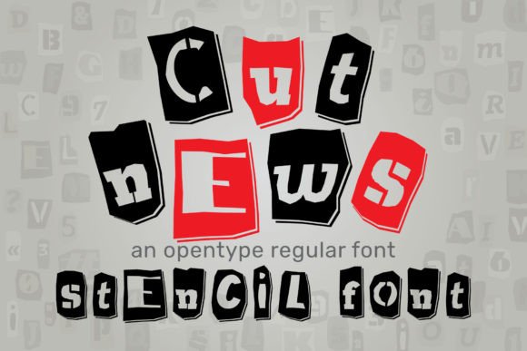 Cut News: A Modern Display Font for Bold, Creative Design