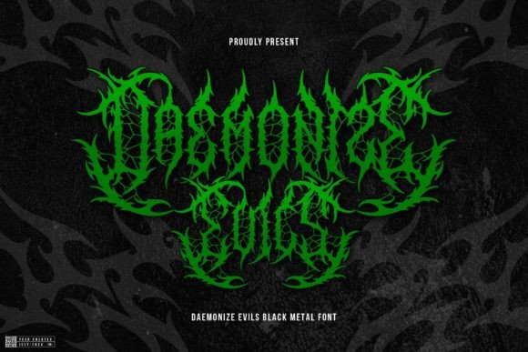 Daemonize Evils: Sharp Black Metal Typography for Bold Designs