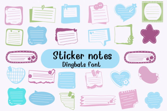 Discover Sticker Notes: A Playful Dingbat Typeface