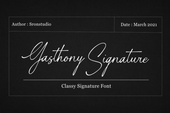 Gasthony Signature: A Stylish Script Font for Elegant Design