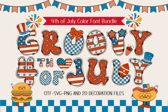 Groovy 4th of July: A Retro Font for Festive Designs