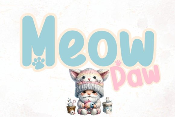 Meow Paw: A Playful Handwritten Typeface for Creative Designs