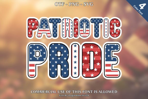 Patriotic Pride: A Dynamic Display Font for Bold Designs