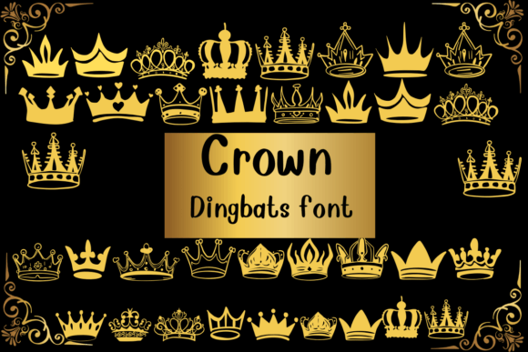 Royal Flair: The Crown Dingbat Font for Regal Designs