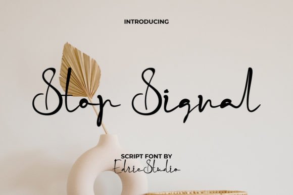 Stop Signal: Elegant Handwriting Font with Ink Drop Appeal